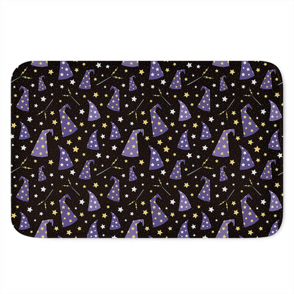 Wizard Hat Pattern Print Indoor Door Mat