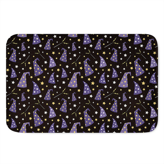 Wizard Hat Pattern Print Indoor Door Mat