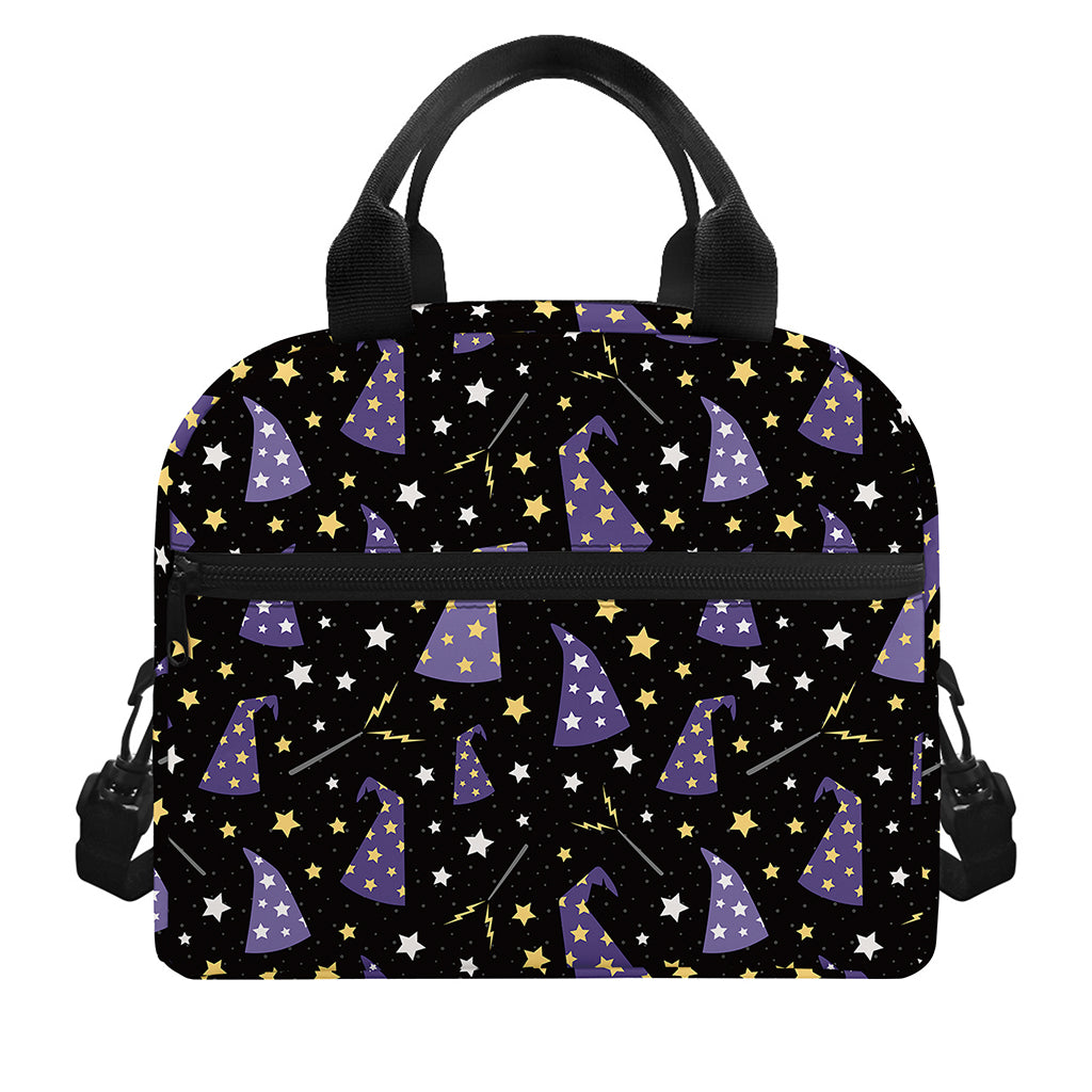Wizard Hat Pattern Print Insulated Lunch Bag