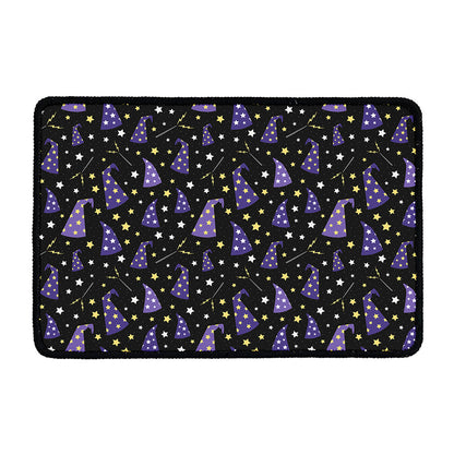 Wizard Hat Pattern Print Kitchen Mat