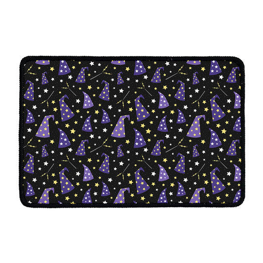 Wizard Hat Pattern Print Kitchen Mat