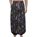 Wizard Hat Pattern Print Lantern Pants