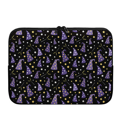 Wizard Hat Pattern Print Laptop Sleeve