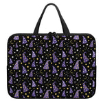 Wizard Hat Pattern Print Laptop Sleeve With Handle