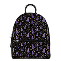 Wizard Hat Pattern Print Leather Backpack