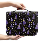 Wizard Hat Pattern Print Leather Bible Cover