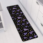 Wizard Hat Pattern Print Long Kitchen Mat