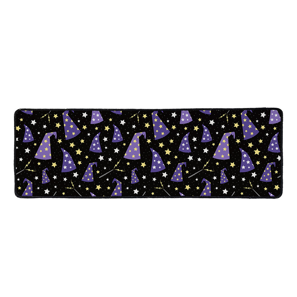 Wizard Hat Pattern Print Long Kitchen Mat