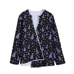 Wizard Hat Pattern Print Long Sleeve Short Coat