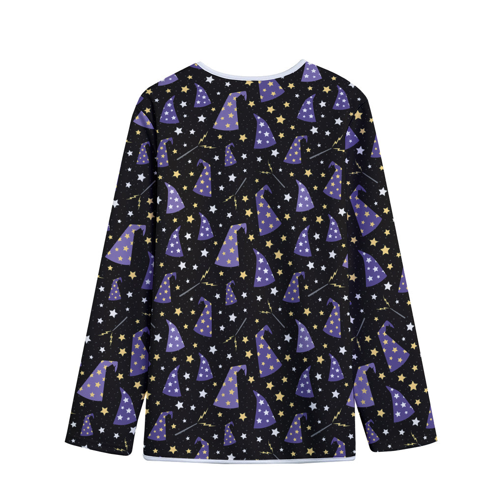 Wizard Hat Pattern Print Long Sleeve Short Coat