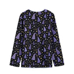 Wizard Hat Pattern Print Long Sleeve Short Coat