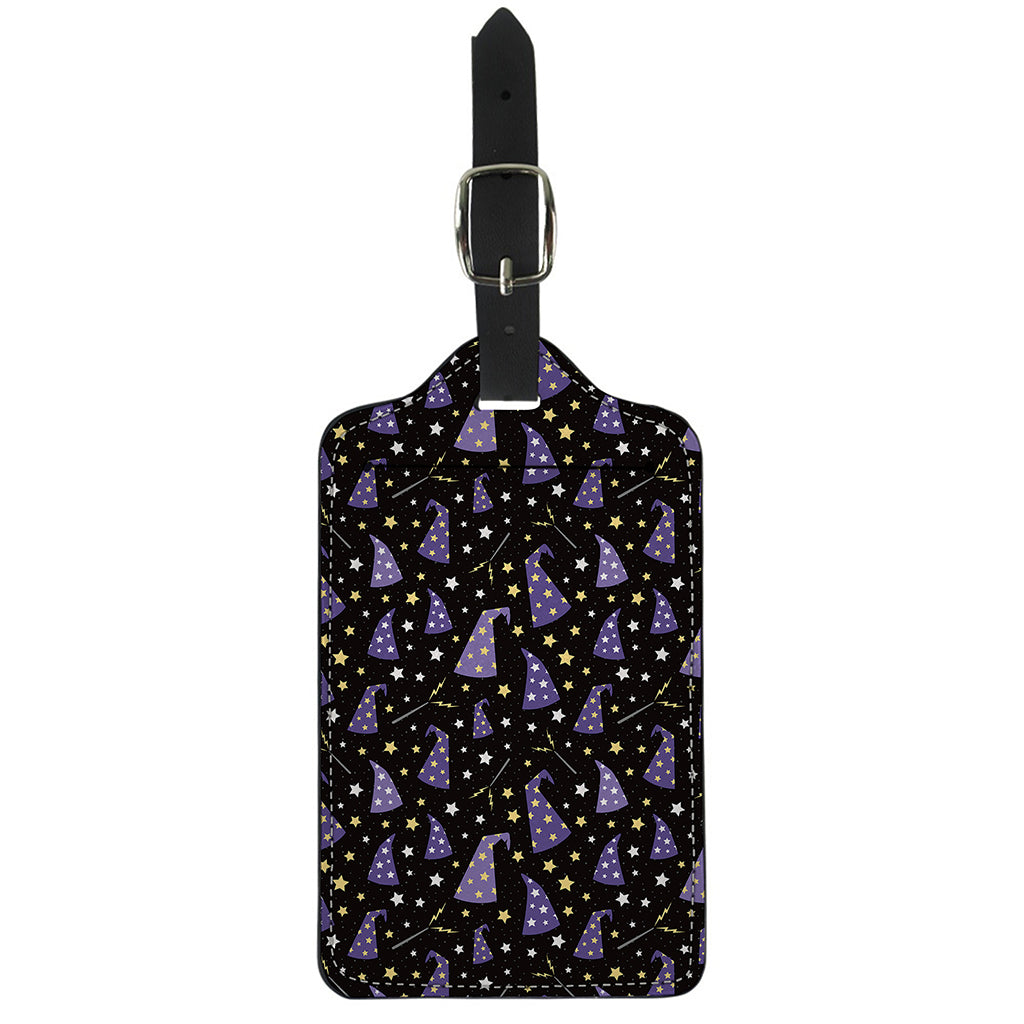 Wizard Hat Pattern Print Luggage Tag
