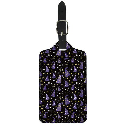 Wizard Hat Pattern Print Luggage Tag
