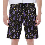 Wizard Hat Pattern Print Men's Beach Shorts