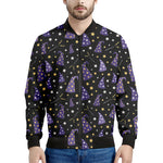 Wizard Hat Pattern Print Men's Bomber Jacket