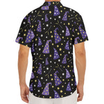 Wizard Hat Pattern Print Men's Deep V-Neck Shirt