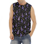 Wizard Hat Pattern Print Men's Fitness Tank Top