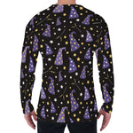 Wizard Hat Pattern Print Men's Long Sleeve T-Shirt