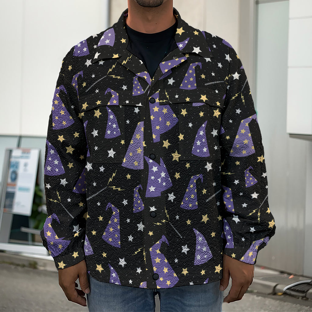 Wizard Hat Pattern Print Men's Shirt Jacket