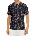 Wizard Hat Pattern Print Men's Short Sleeve Rash Guard