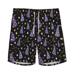 Wizard Hat Pattern Print Men's Sports Shorts