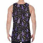 Wizard Hat Pattern Print Men's Velvet Tank Top