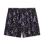 Wizard Hat Pattern Print Mesh Shorts