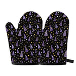 Wizard Hat Pattern Print Oven Mitts