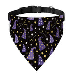 Wizard Hat Pattern Print Over The Collar Dog Bandana