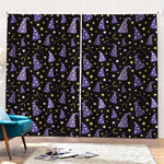 Wizard Hat Pattern Print Pencil Pleat Curtains