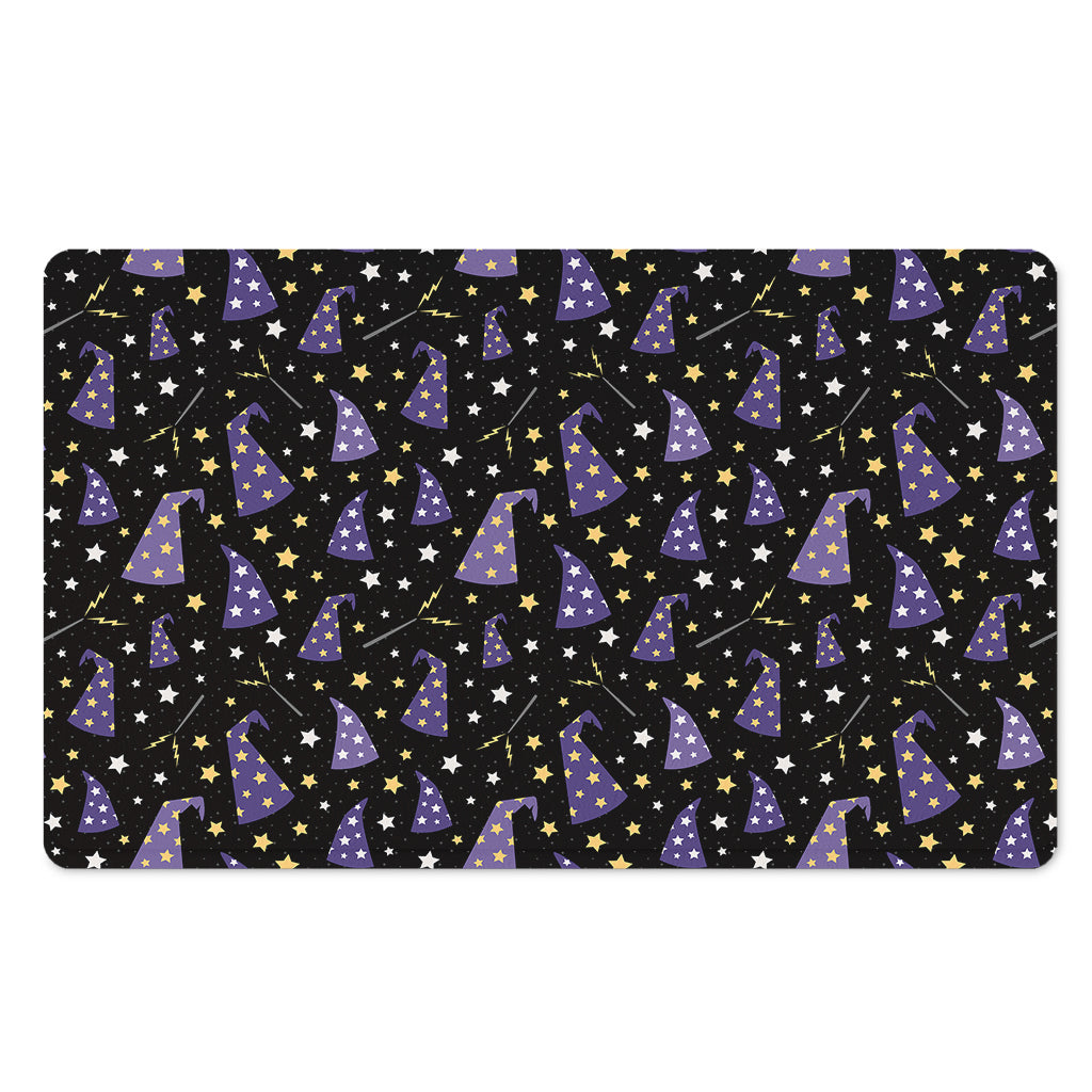 Wizard Hat Pattern Print Polyester Doormat