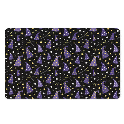Wizard Hat Pattern Print Polyester Doormat