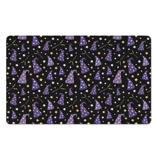Wizard Hat Pattern Print Polyester Doormat
