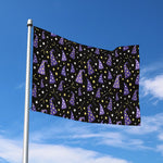 Wizard Hat Pattern Print Polyester Flag