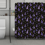 Wizard Hat Pattern Print Polyester Shower Curtain