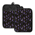 Wizard Hat Pattern Print Pot Holders With Pocket