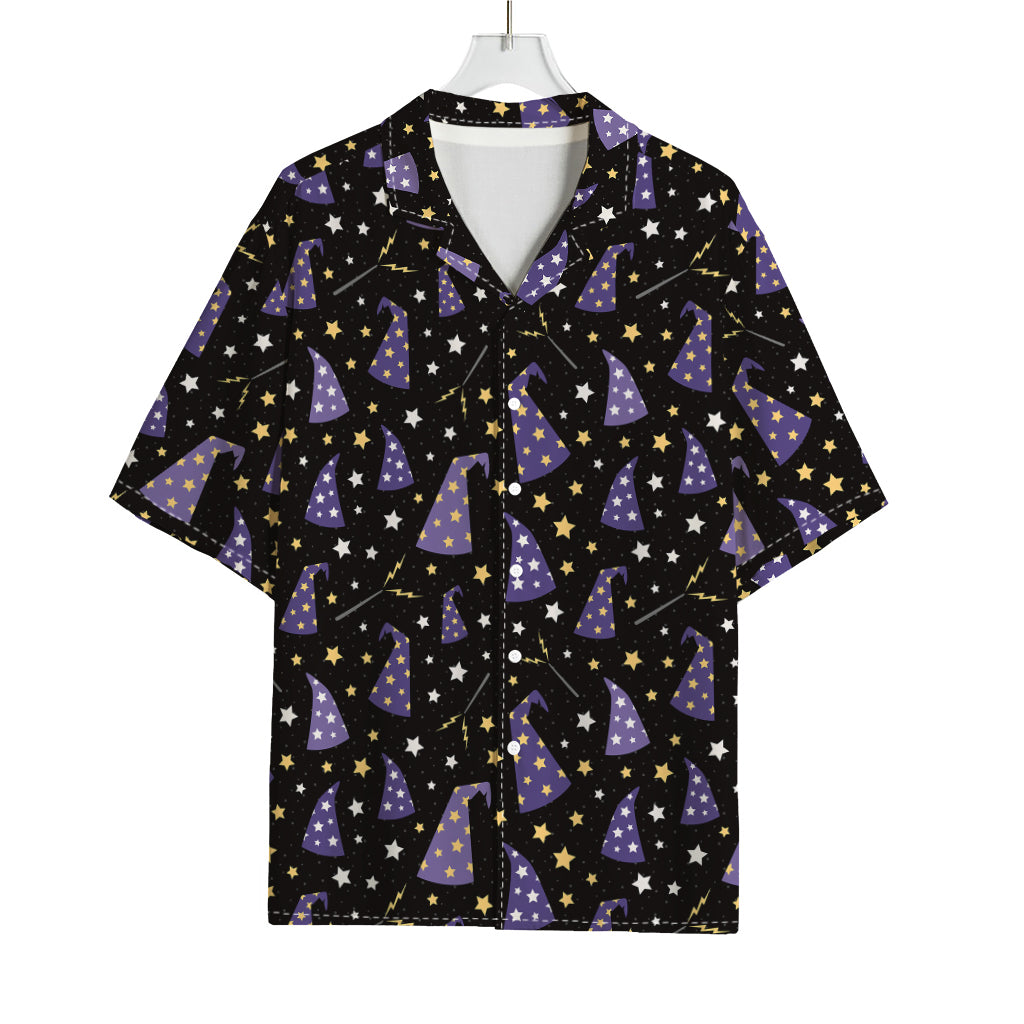 Wizard Hat Pattern Print Rayon Hawaiian Shirt