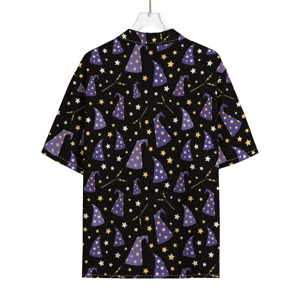 Wizard Hat Pattern Print Rayon Hawaiian Shirt