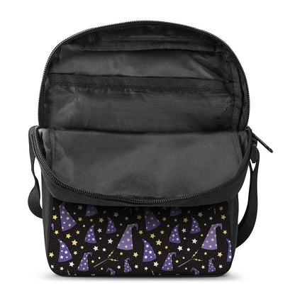 Wizard Hat Pattern Print Rectangular Crossbody Bag