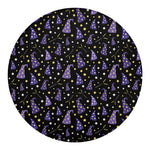 Wizard Hat Pattern Print Round Blanket