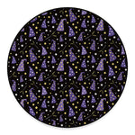 Wizard Hat Pattern Print Round Floor Mat