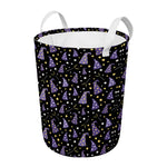 Wizard Hat Pattern Print Round Laundry Basket