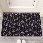Wizard Hat Pattern Print Rubber Doormat