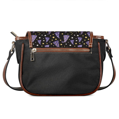 Wizard Hat Pattern Print Saddle Bag