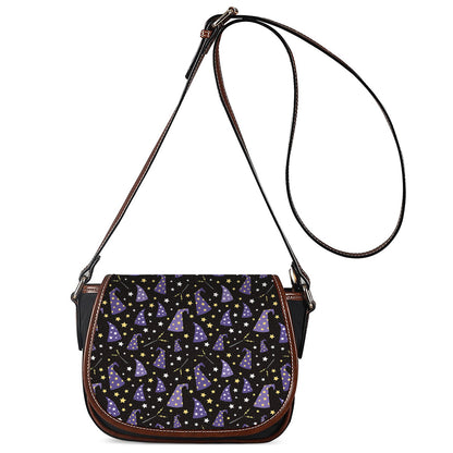 Wizard Hat Pattern Print Saddle Bag