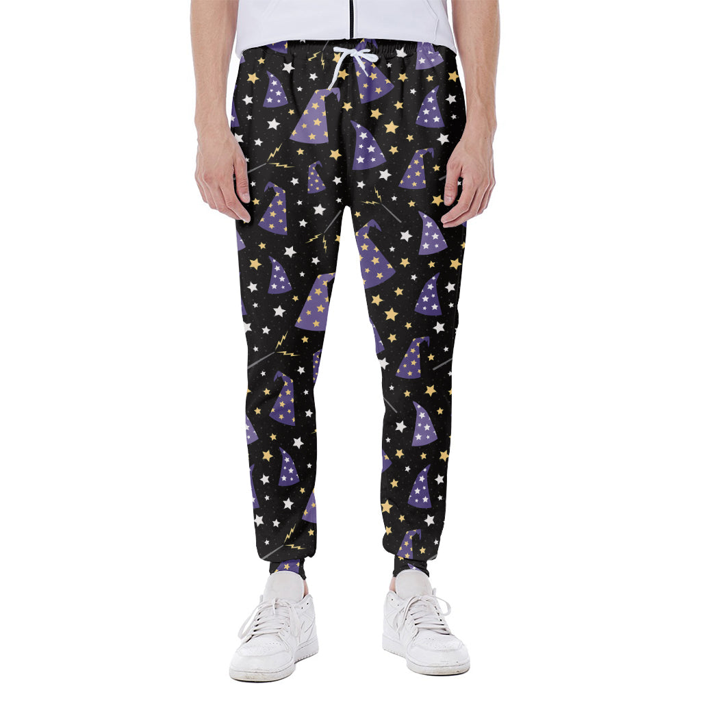 Wizard Hat Pattern Print Scuba Joggers