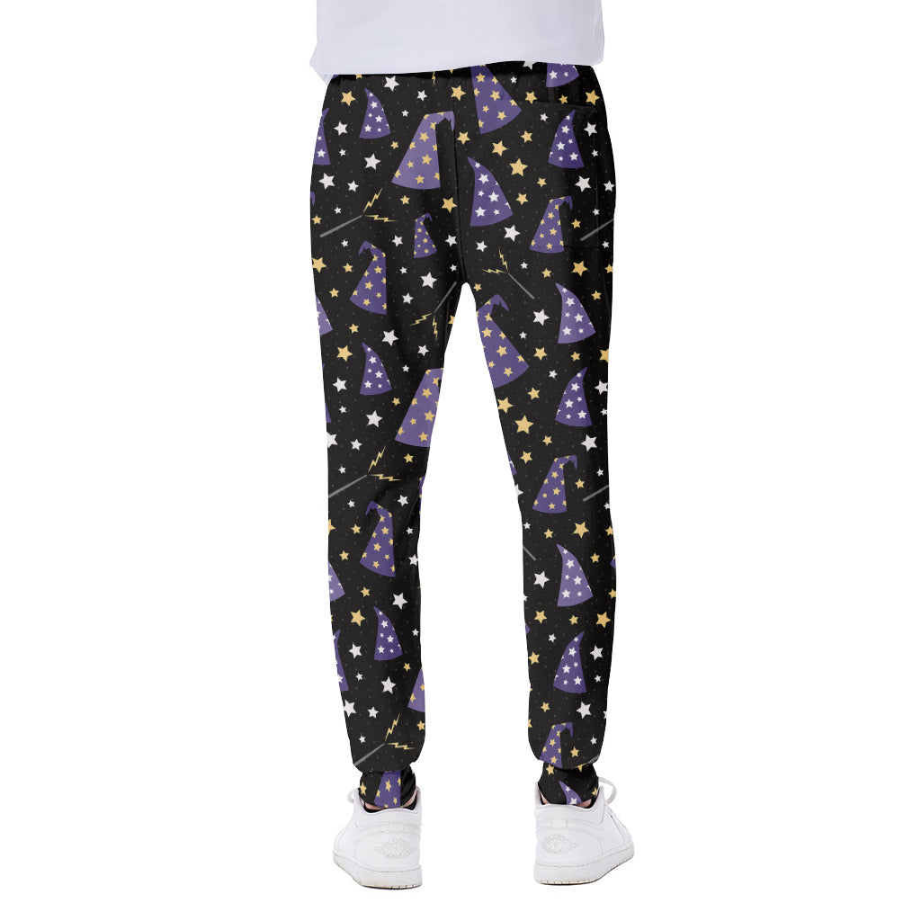 Wizard Hat Pattern Print Scuba Joggers