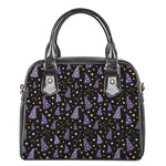 Wizard Hat Pattern Print Shoulder Handbag