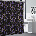 Wizard Hat Pattern Print Shower Curtain