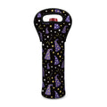 Wizard Hat Pattern Print Single Neoprene Wine Tote